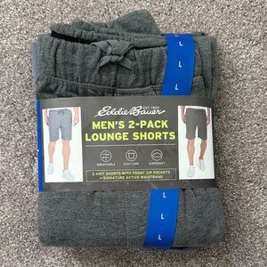 Eddie Bauer Men's Lounge Shorts 2-Pack - Dark Gray